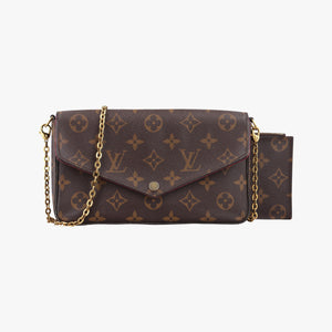 Pre-owned Louis Vuitton Pochette Felicie Brown Monogram Canvas M61276 shoulderbag | stylenewstar