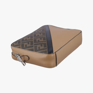 Pre-owned Fendi Zucca camera case Brown PVCcoated canvas×Leather 7M0286 shoulderbag | stylenewstar