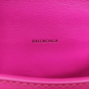 Pre-owned Balenciaga Hourglass Pink leather shoulderbag | stylenewstar