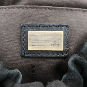 Pre-owned Fendi Zucca Borse Magic Black Suede × Leather 8BN143 handbag | stylenewstar