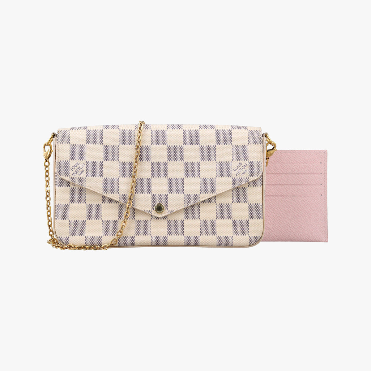 Pre-owned Louis Vuitton Pochette FeLICIE AZUR Damier Canvas N63106 shoulderbag | stylenewstar
