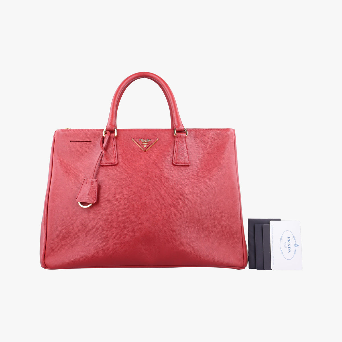 Vintage Prada Galleria Red SAFFIANO Leather BN1786 handbag | stylenewstar