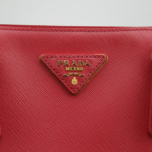 Vintage Prada Galleria Red SAFFIANO Leather BN1786 handbag | stylenewstar