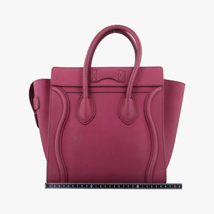 Pre-owned Celine Luggage Micro shopper Pink Leather  handbag | stylenewstar