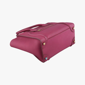Pre-owned Celine Luggage Micro shopper Pink Leather  handbag | stylenewstar