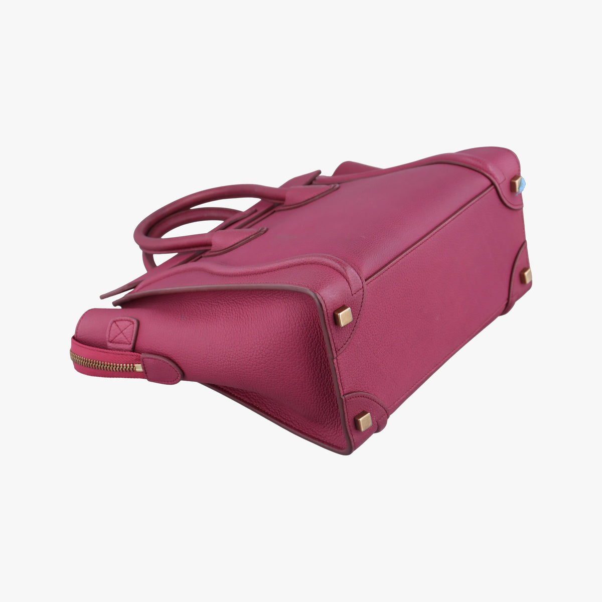 Pre-owned Celine Luggage Micro shopper Pink Leather  handbag | stylenewstar