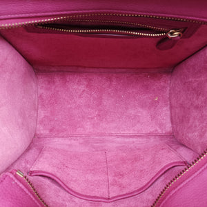 Pre-owned Celine Luggage Micro shopper Pink Leather  handbag | stylenewstar