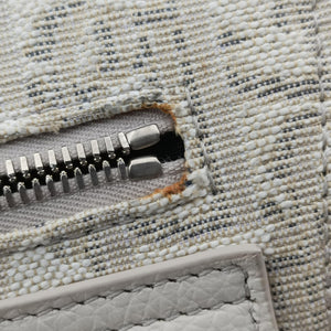 Pre-owned Christian Dior Saddle White Jacquard × Leather  shoulderbag | stylenewstar