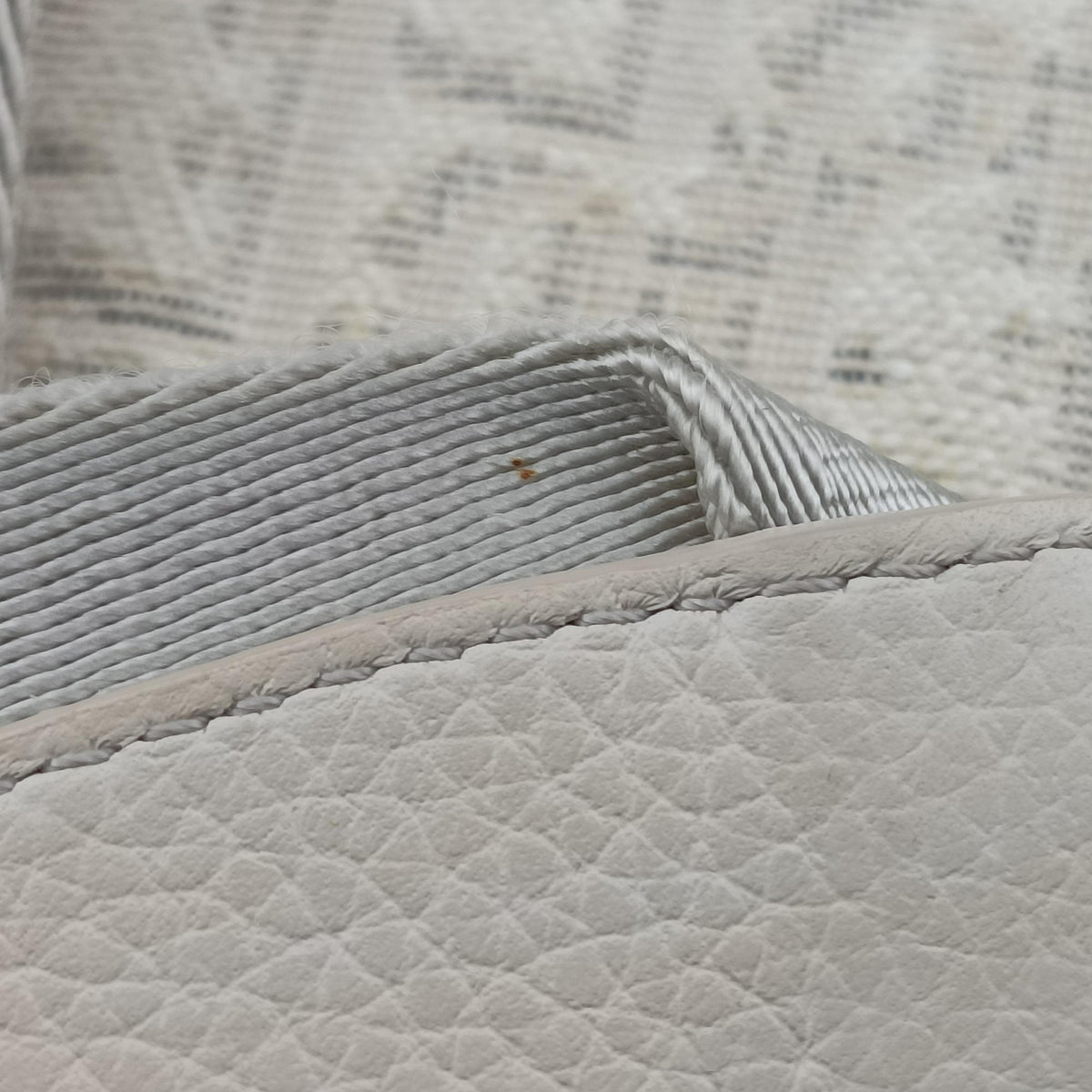 Pre-owned Christian Dior Saddle White Jacquard × Leather  shoulderbag | stylenewstar