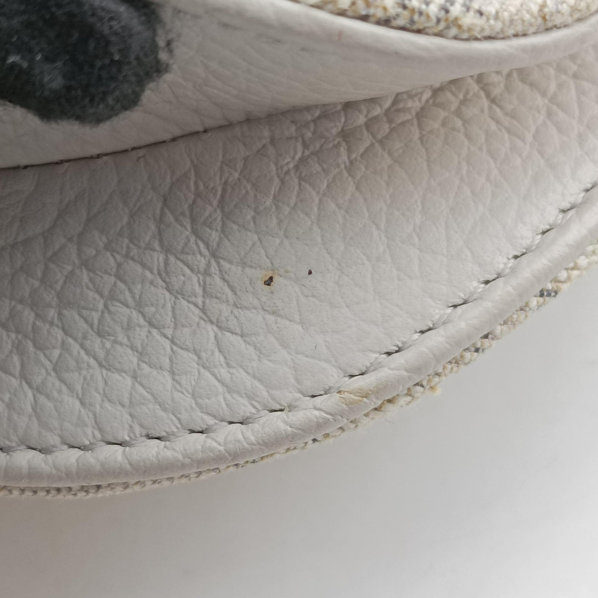 Pre-owned Christian Dior Saddle White Jacquard × Leather  shoulderbag | stylenewstar