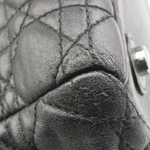 Pre-owned Christian Dior Cannage stitching Black Lambskin  handbag | stylenewstar