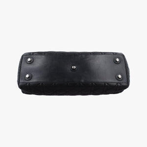 Pre-owned Christian Dior Cannage stitching Black Lambskin  handbag | stylenewstar
