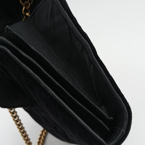 Vintage Gucci GG Marmont Black velour 474575 shoulderbag | stylenewstar