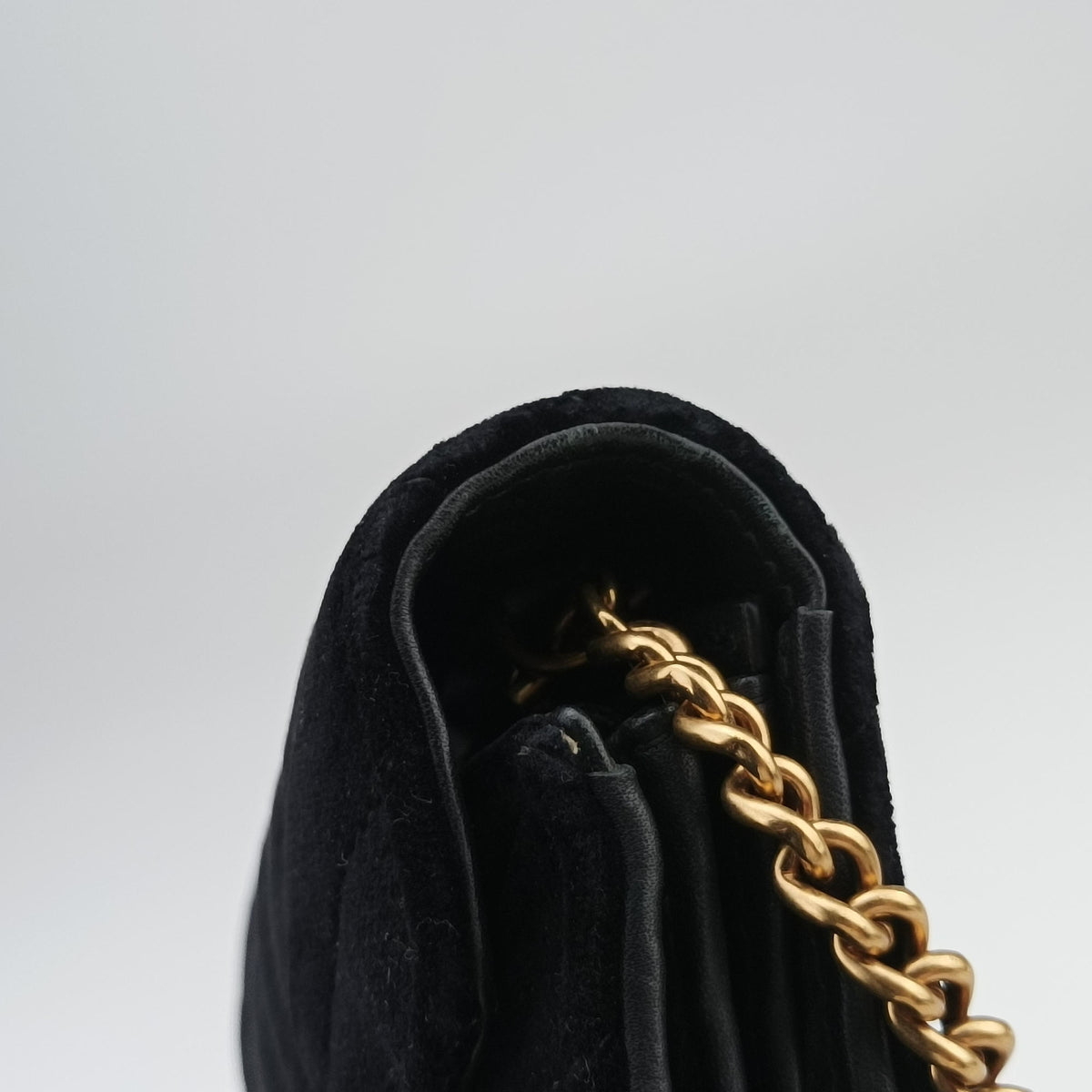 Vintage Gucci GG Marmont Black velour 474575 shoulderbag | stylenewstar