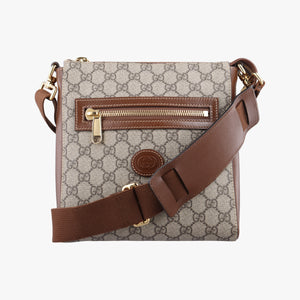 Vintage Gucci GG RETRO Messenger Beige×Brown PVC coated canvas×leather 681021 shoulderbag | stylenewstar