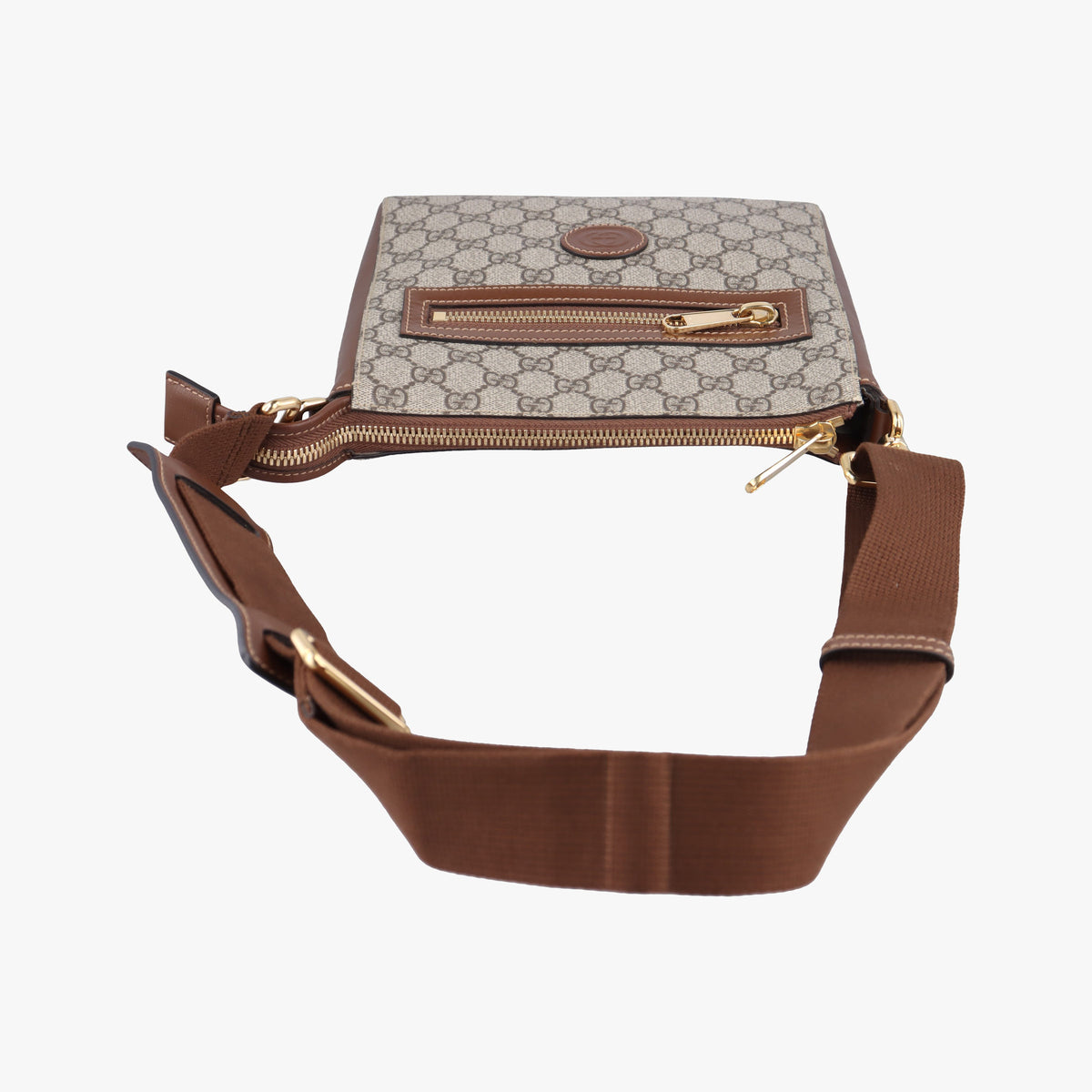 Vintage Gucci GG RETRO Messenger Beige×Brown PVC coated canvas×leather 681021 shoulderbag | stylenewstar