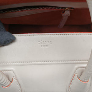 Pre-owned Celine Luggage Small Square Phantom Beige Leather  handbag | stylenewstar
