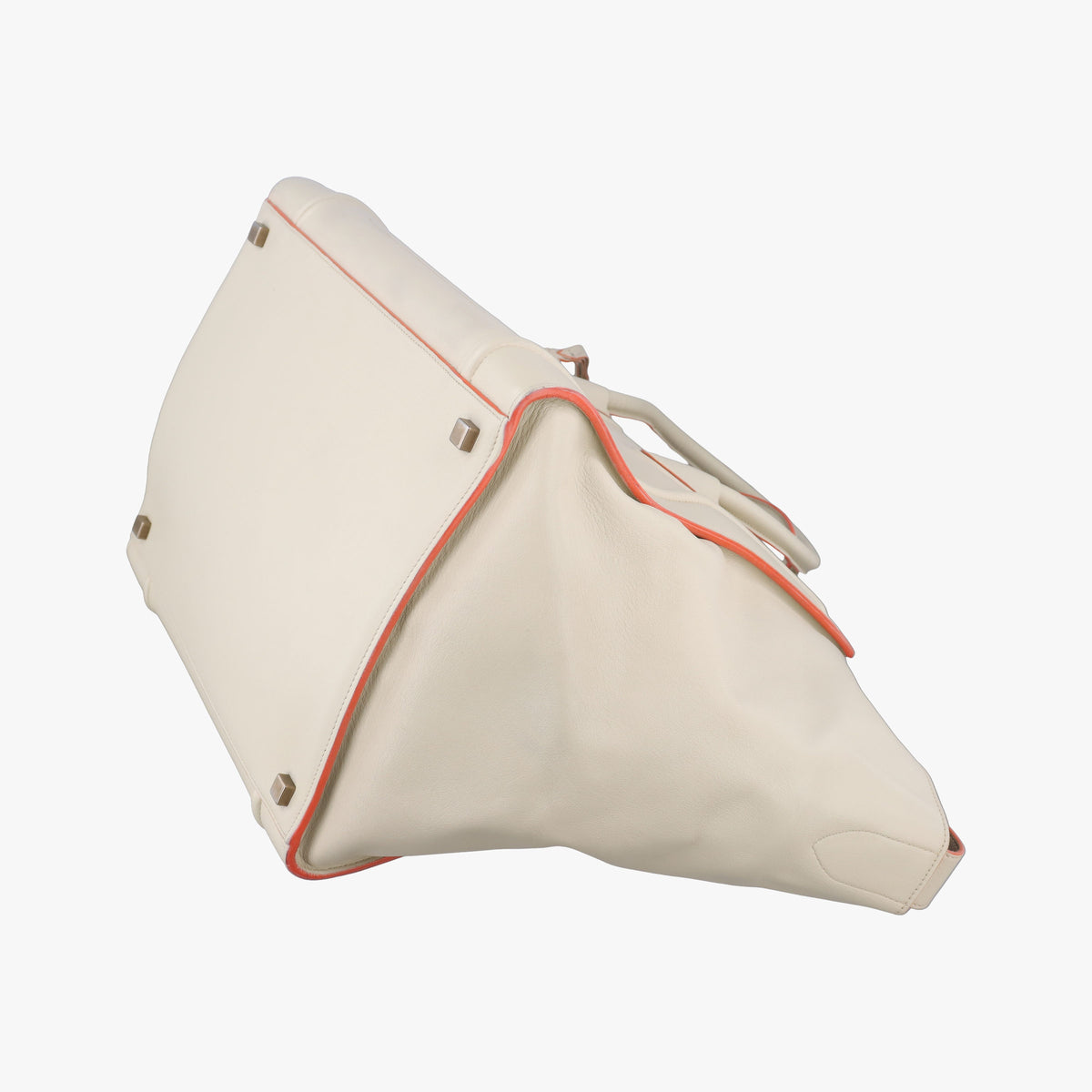 Pre-owned Celine Luggage Small Square Phantom Beige Leather  handbag | stylenewstar