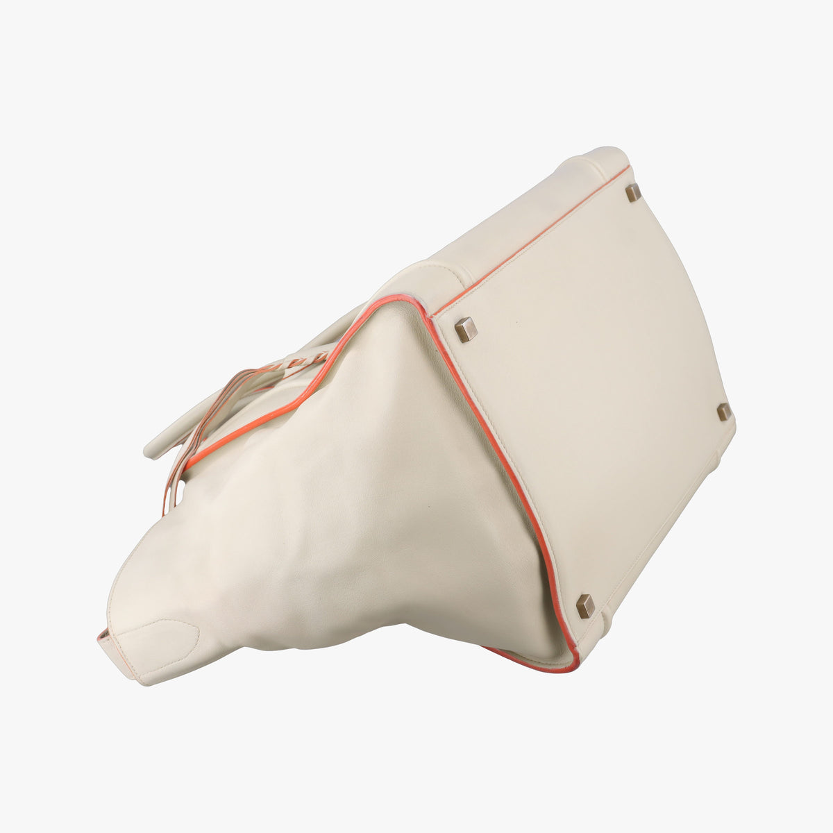 Pre-owned Celine Luggage Small Square Phantom Beige Leather  handbag | stylenewstar