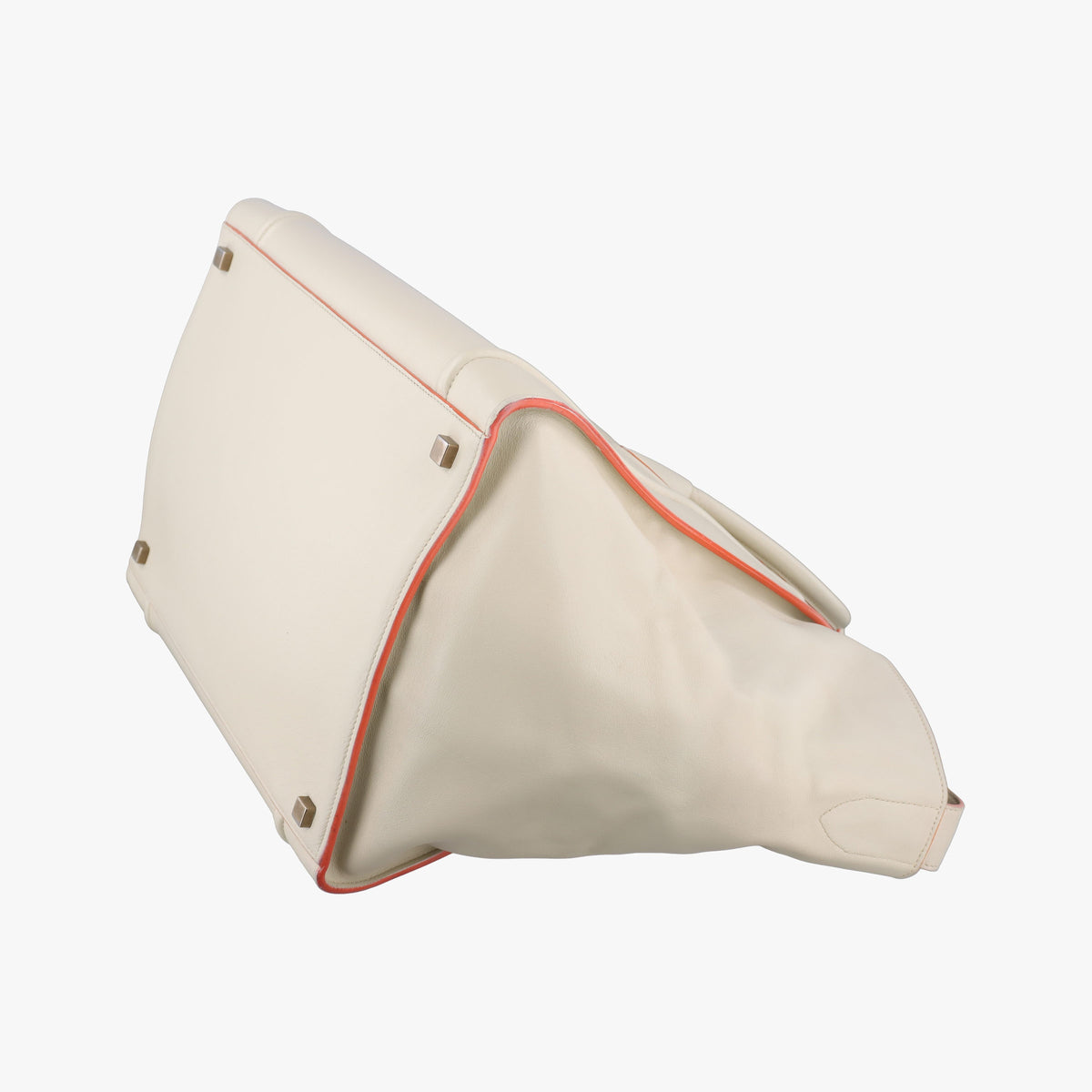 Pre-owned Celine Luggage Small Square Phantom Beige Leather  handbag | stylenewstar