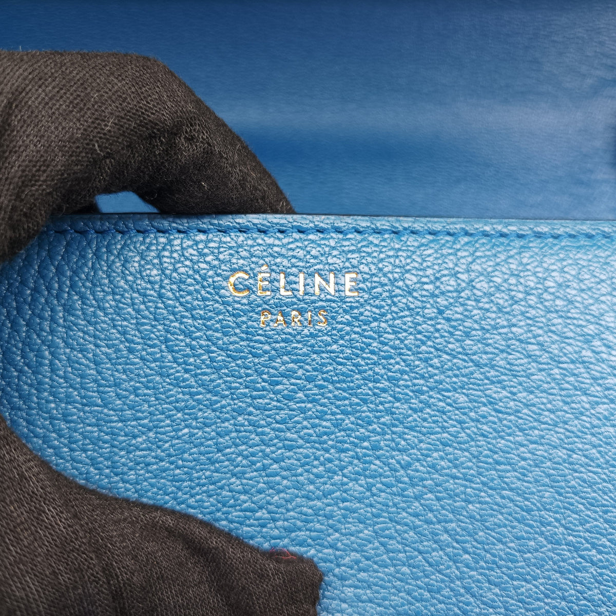 Secondhand Celine CLASSIC BOX Blue Leather  shoulderbag | stylenewstar