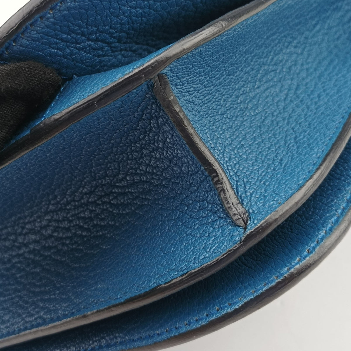 Secondhand Celine CLASSIC BOX Blue Leather  shoulderbag | stylenewstar