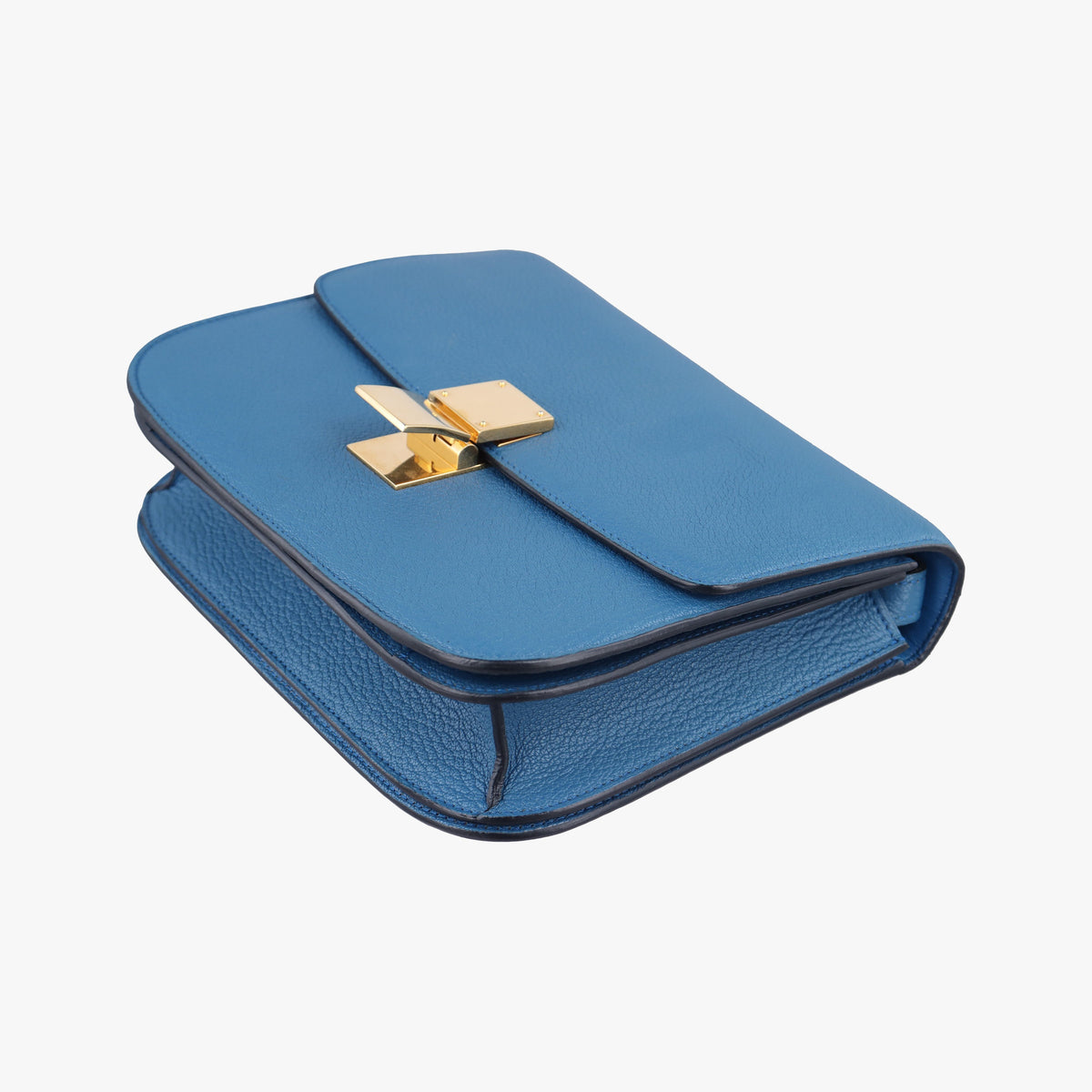 Secondhand Celine CLASSIC BOX Blue Leather  shoulderbag | stylenewstar