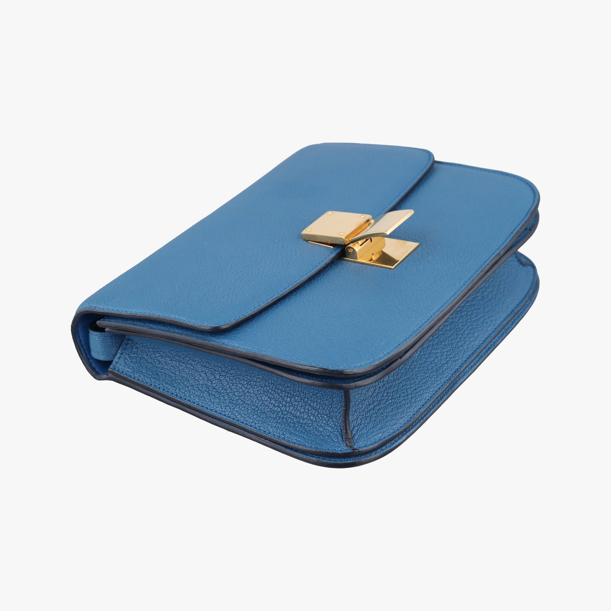 Secondhand Celine CLASSIC BOX Blue Leather  shoulderbag | stylenewstar