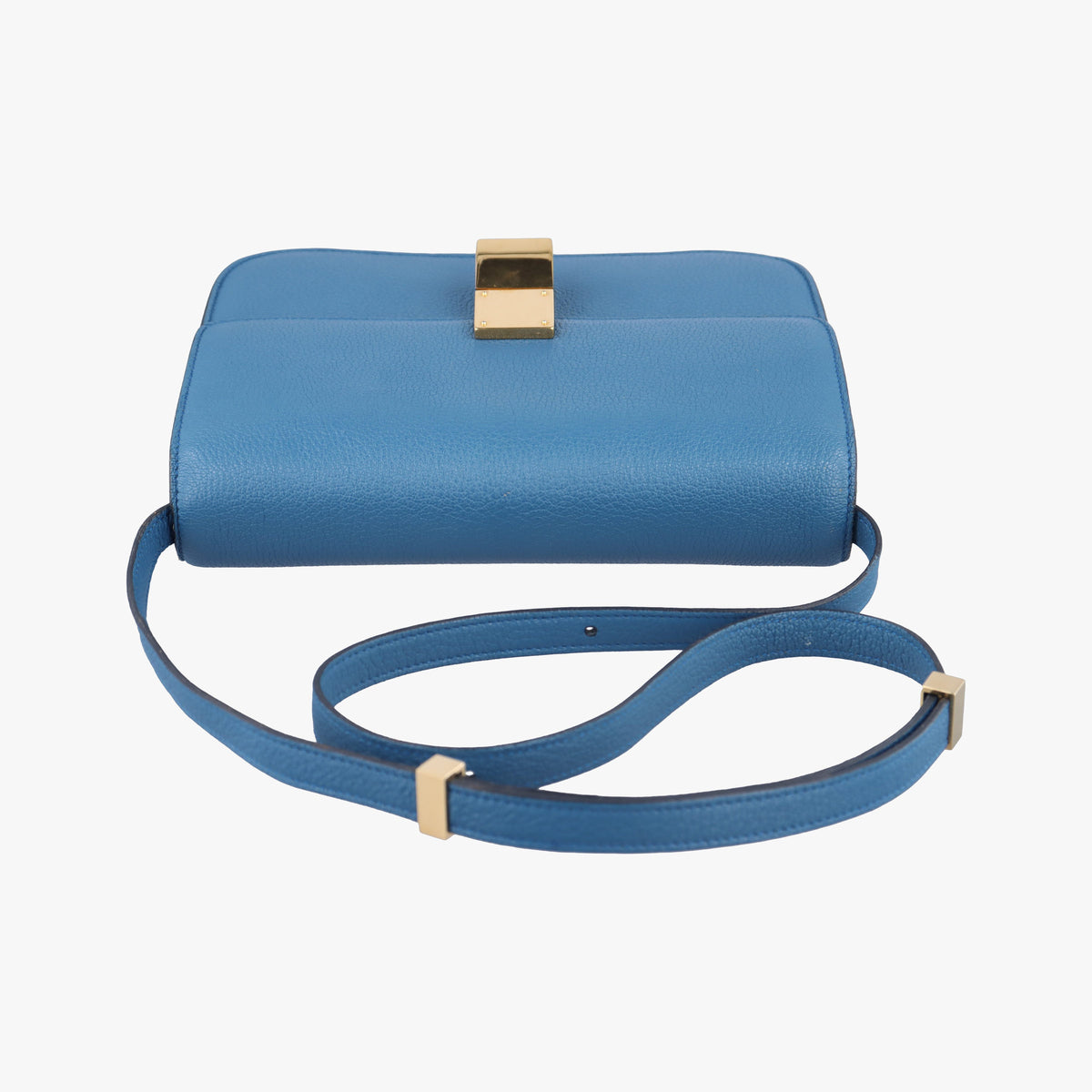 Secondhand Celine CLASSIC BOX Blue Leather  shoulderbag | stylenewstar