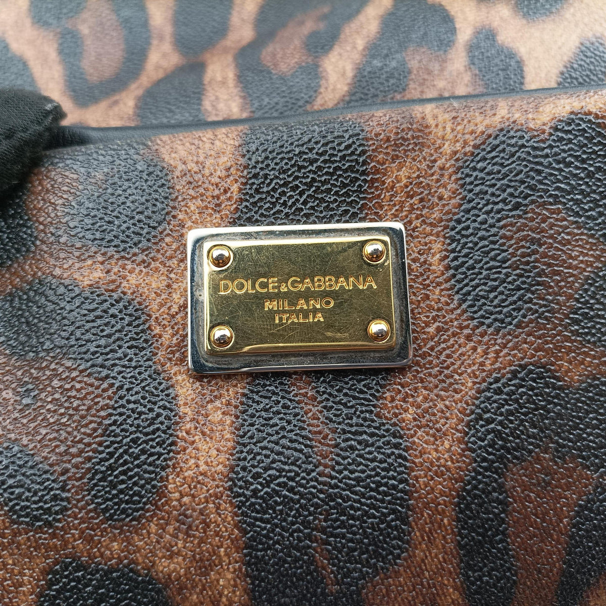 Secondhand Dolce & Gabbana Leopard Print Tote Brown Leather  shoulderbag | stylenewstar