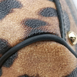Secondhand Dolce & Gabbana Leopard Print Tote Brown Leather  shoulderbag | stylenewstar