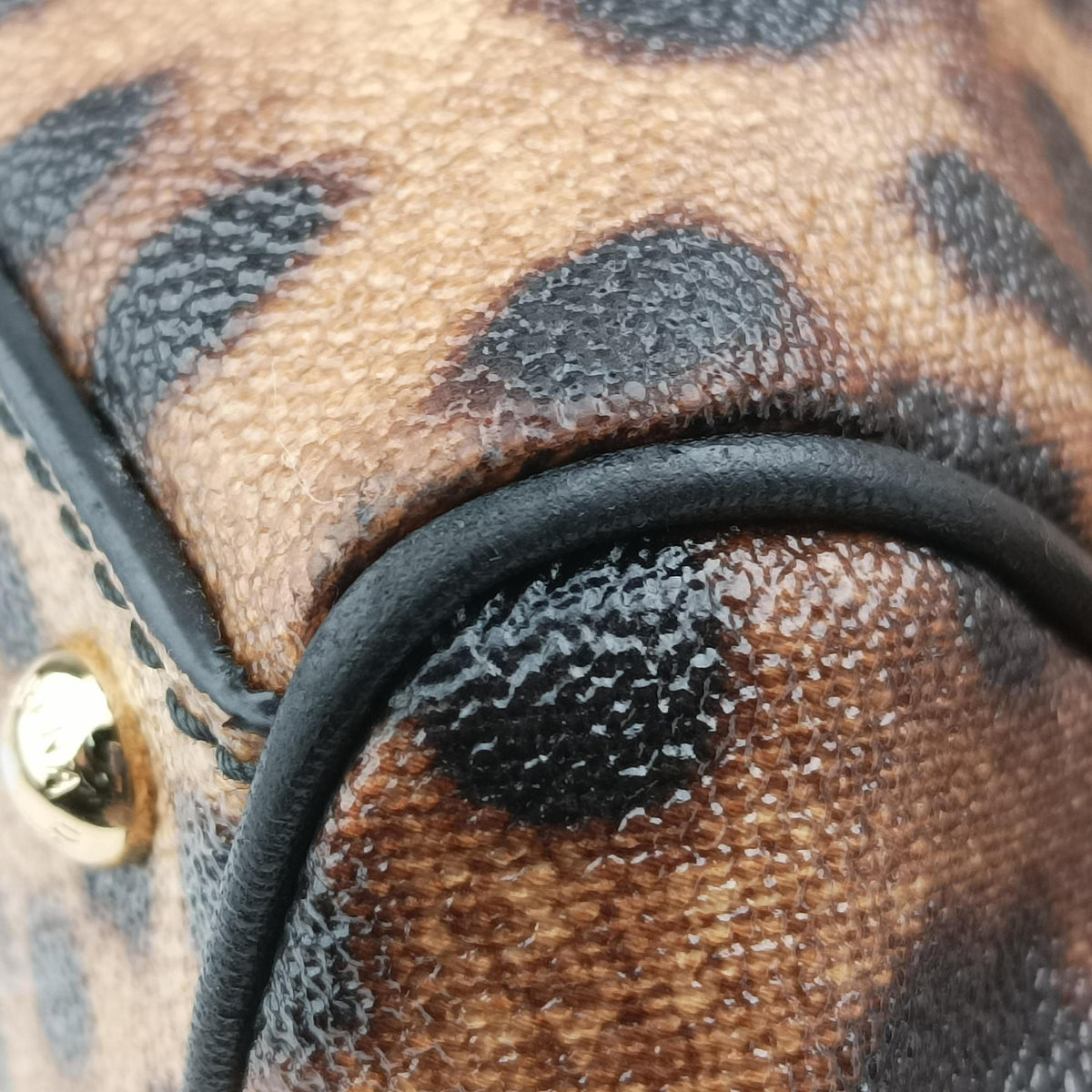 Secondhand Dolce & Gabbana Leopard Print Tote Brown Leather  shoulderbag | stylenewstar