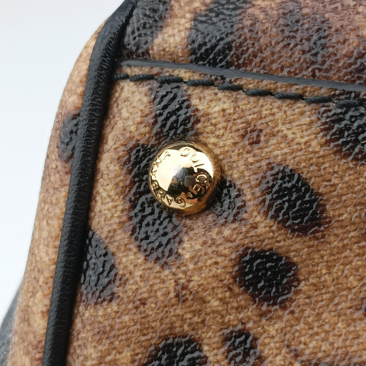 Secondhand Dolce & Gabbana Leopard Print Tote Brown Leather  shoulderbag | stylenewstar