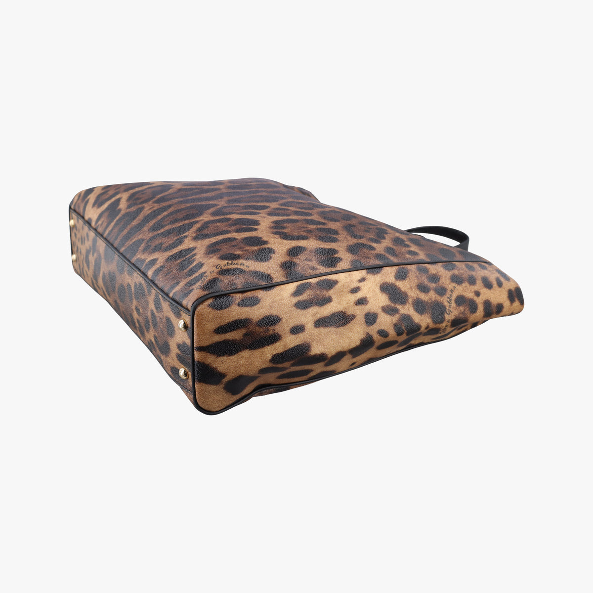 Secondhand Dolce & Gabbana Leopard Print Tote Brown Leather  shoulderbag | stylenewstar