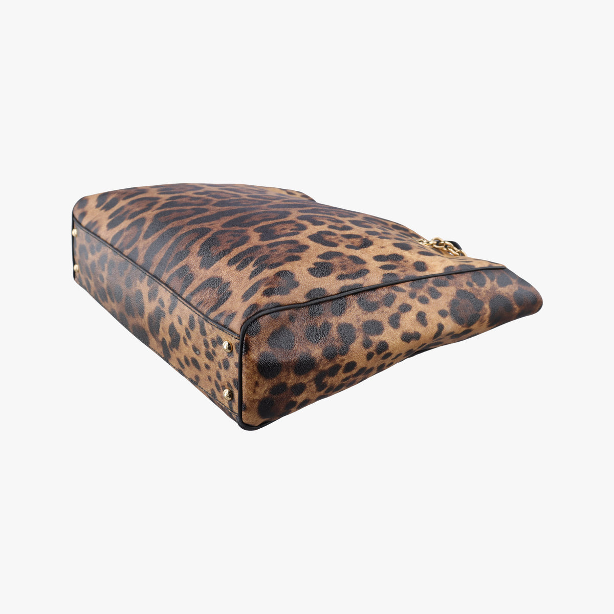 Secondhand Dolce & Gabbana Leopard Print Tote Brown Leather  shoulderbag | stylenewstar
