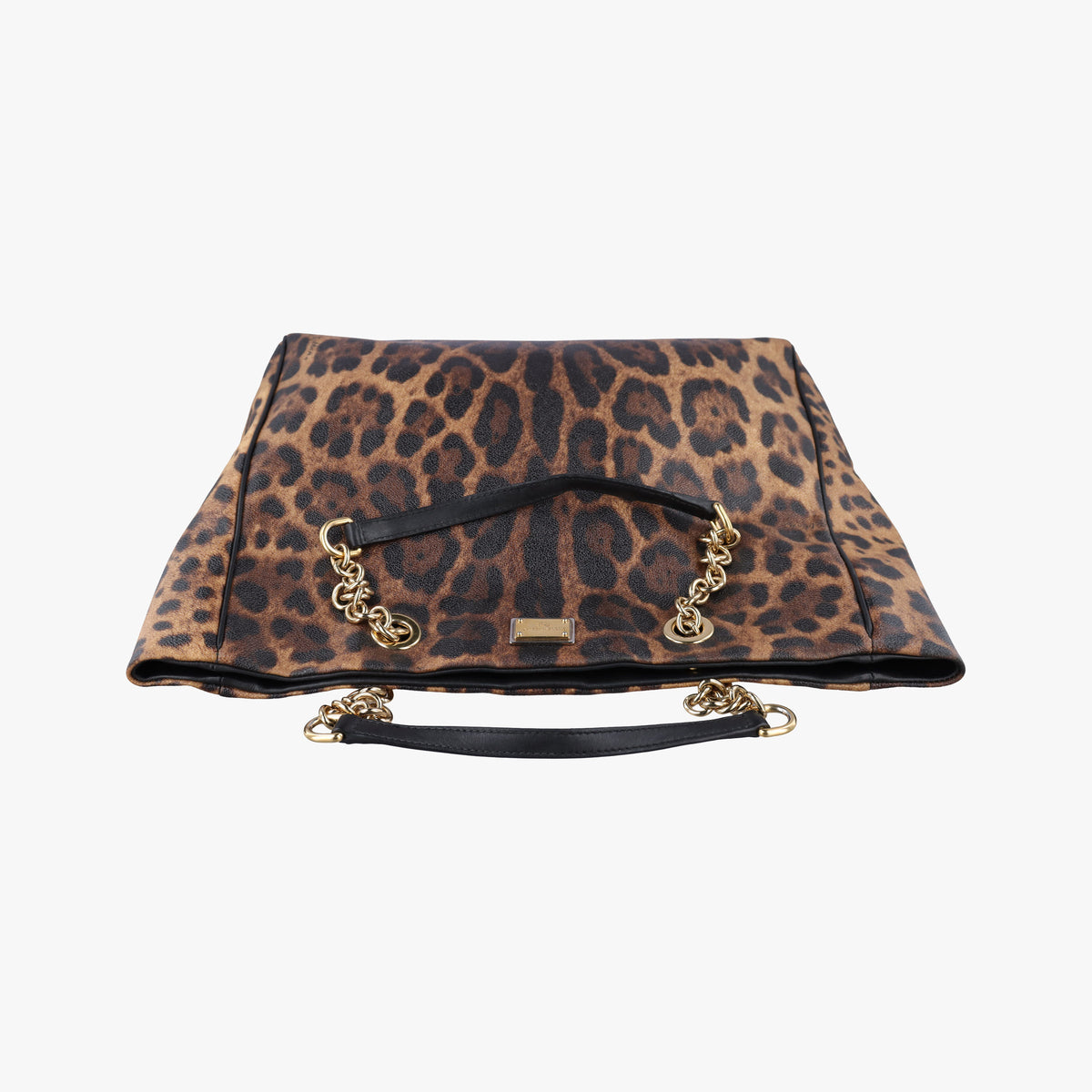 Secondhand Dolce & Gabbana Leopard Print Tote Brown Leather  shoulderbag | stylenewstar