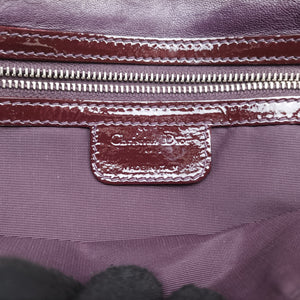 Pre-owned Christian Dior Rendezvous Purple Patent  shoulderbag | stylenewstar