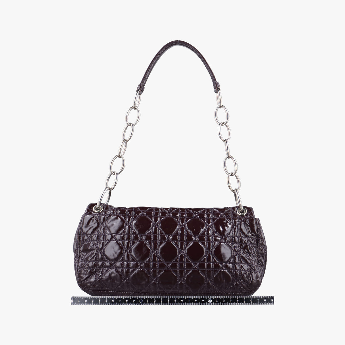 Pre-owned Christian Dior Rendezvous Purple Patent  shoulderbag | stylenewstar