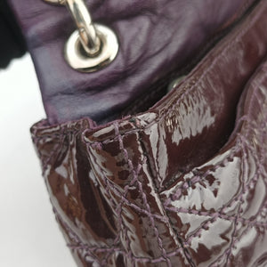 Pre-owned Christian Dior Rendezvous Purple Patent  shoulderbag | stylenewstar