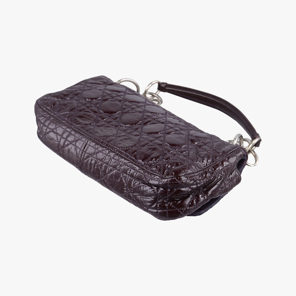 Pre-owned Christian Dior Rendezvous Purple Patent  shoulderbag | stylenewstar