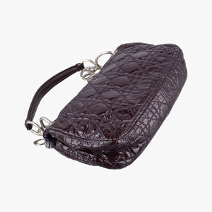 Pre-owned Christian Dior Rendezvous Purple Patent  shoulderbag | stylenewstar