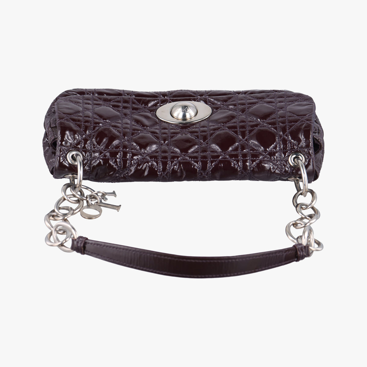 Pre-owned Christian Dior Rendezvous Purple Patent  shoulderbag | stylenewstar