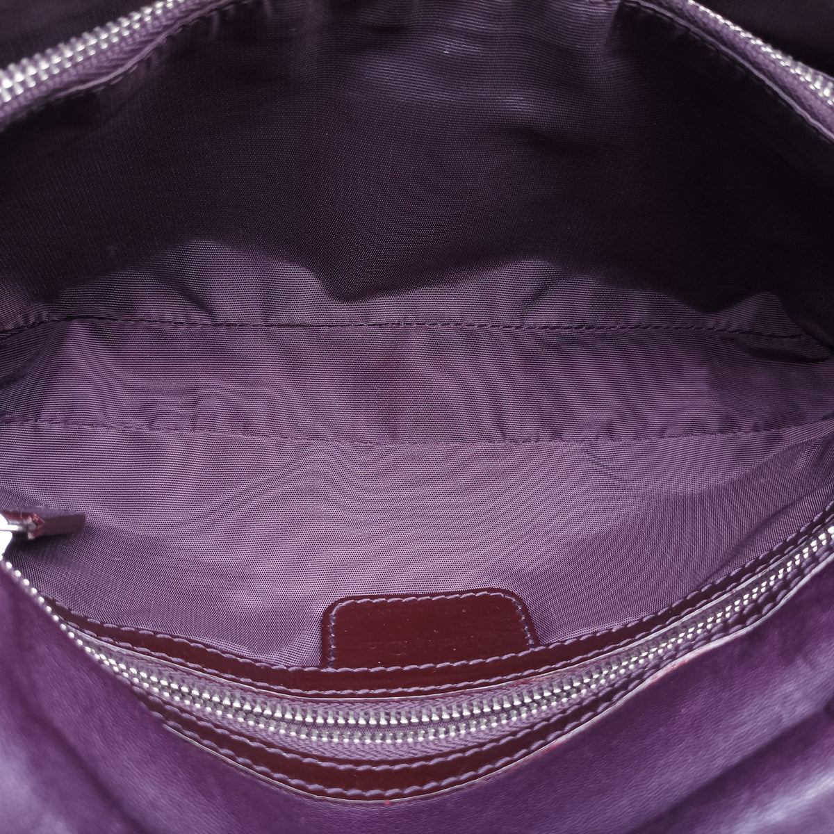 Pre-owned Christian Dior Rendezvous Purple Patent  shoulderbag | stylenewstar