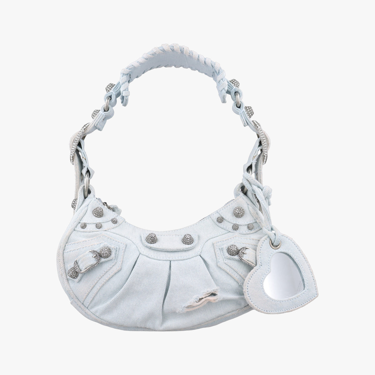 Pre-owned Balenciaga Le Cagole Blue Denim  shoulderbag | stylenewstar