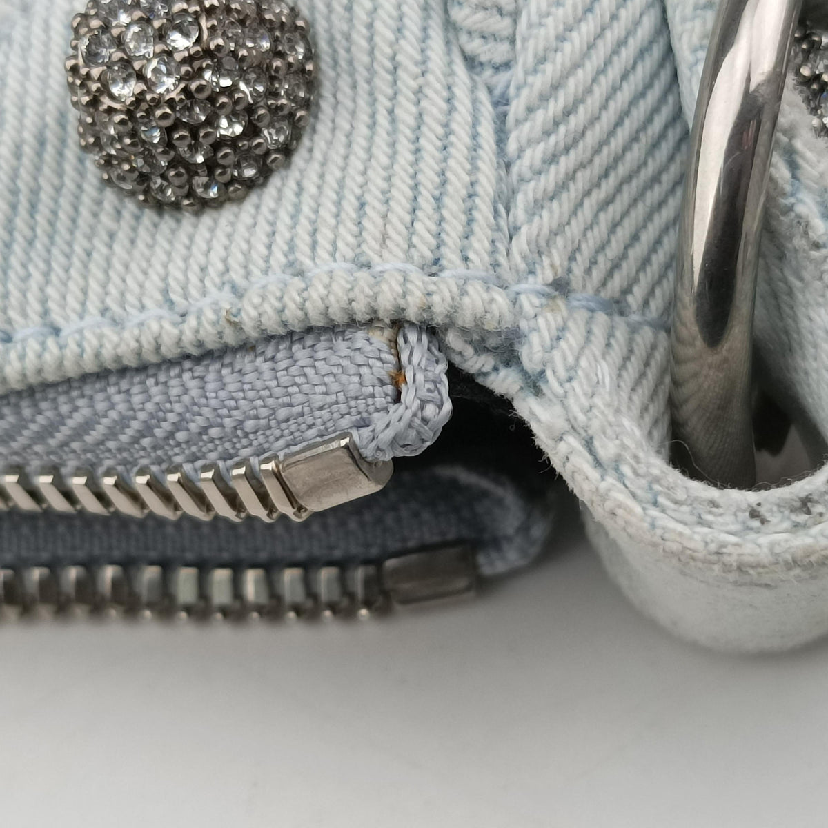 Pre-owned Balenciaga Le Cagole Blue Denim  shoulderbag | stylenewstar