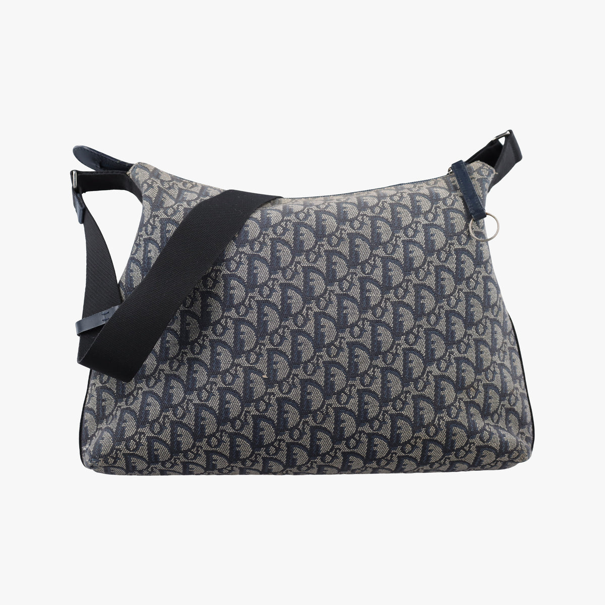 Pre-owned Christian Dior Trotter Navy Jacquard  shoulderbag | stylenewstar