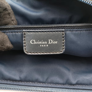 Pre-owned Christian Dior Trotter Navy Jacquard  shoulderbag | stylenewstar