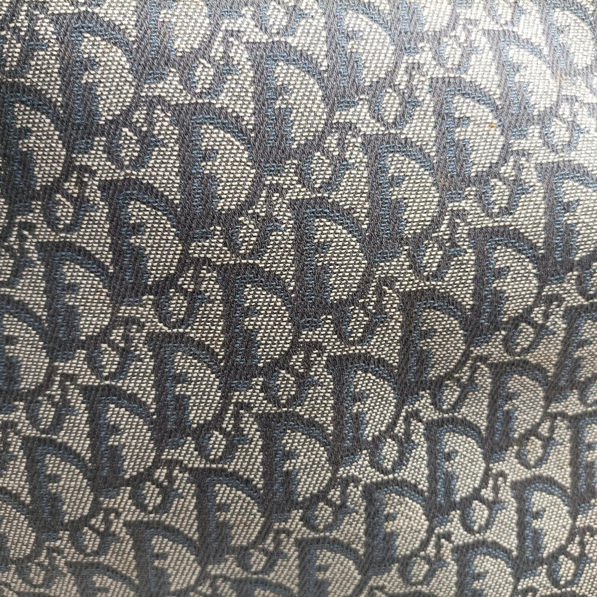 Pre-owned Christian Dior Trotter Navy Jacquard  shoulderbag | stylenewstar