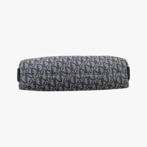 Pre-owned Christian Dior Trotter Navy Jacquard  shoulderbag | stylenewstar