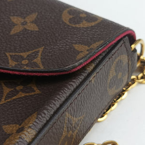 Pre-owned Louis Vuitton Pochette Felicie Brown Monogram Canvas M61276 shoulderbag | stylenewstar